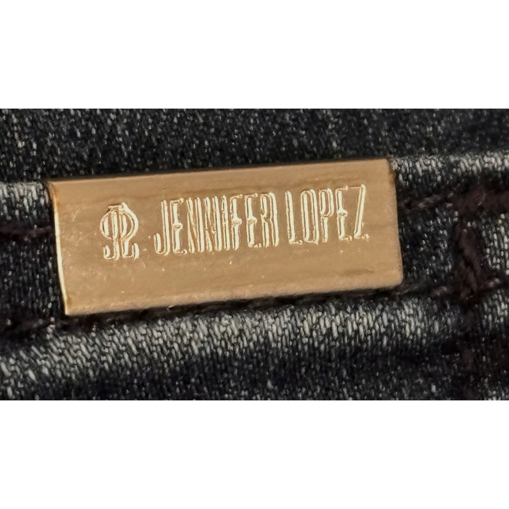 Jennifer Lopez Women Sz 2 BF Blue Dark Wash Denim Straight Slim Low Rise Stretch - Picture 7 of 12